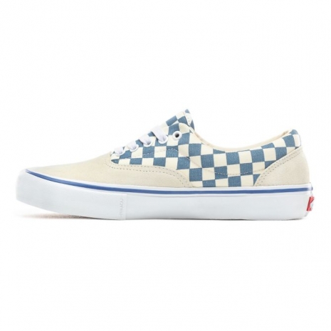 blue checkered era vans